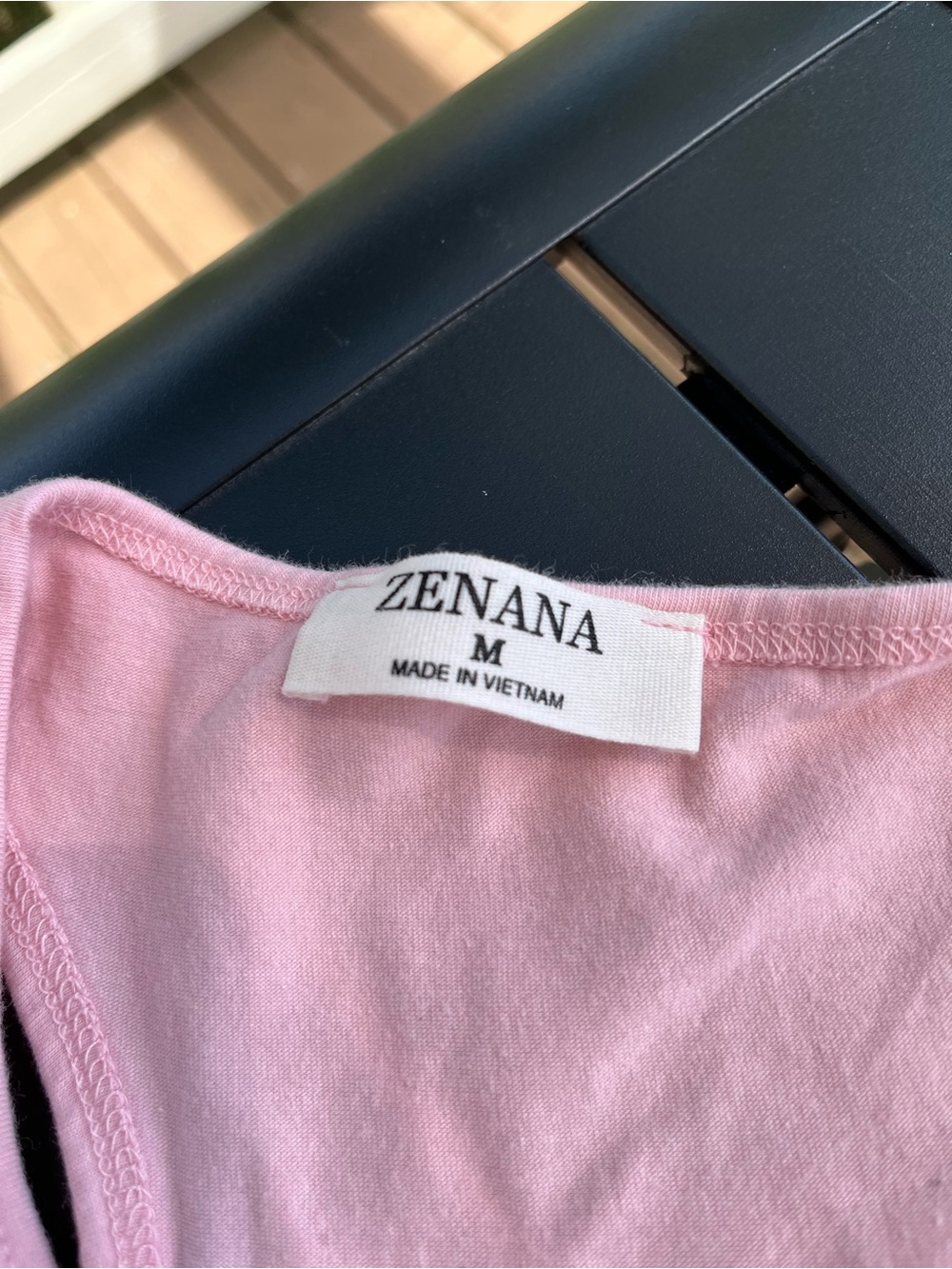Zenana Outfitters Pink Racerback Bodysuit - Picture 2 of 4